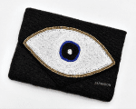 BLACK EVIL EYE Beaded Clutch