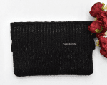 BLACK PIPE Beaded Clutch