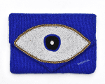 BLUE EVIL EYE Beaded Clutch