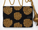 GOLD ROSE BEADED BAG (7)