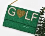 Green golf Beaded bag game day bag