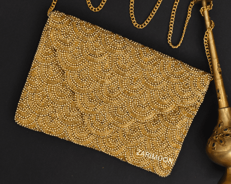 LUXURY GOLD BEADED BAG