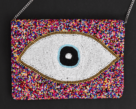 Multicolor Evil Eye Beaded Clutch bag