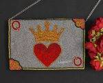 Queen of Hearts Beaded Clutch