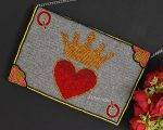 Queen of Hearts Beaded Clutch