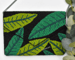 black green leaf Beaded Clutch (2)