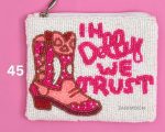 Dolly we trust Beaded Coin Pouch, Beaded Coin Purse, Bead Coin Pouch, zarimoon