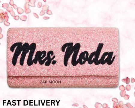 pink Customisable Purse Personalised Clutch zarimoon